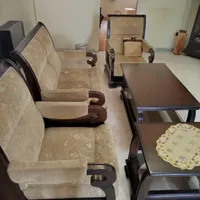 مبل چوبی نیم ست۴نفره|مبلمان خانگی و میز عسلی|کرج, شاهین‌ویلا|دیوار