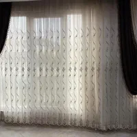 پرده گیپور طرح دار