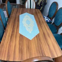 میز غذا خوری ۸ نفره رنگ سبز
