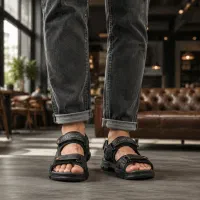 کفش صندل مردانه تابستانی مدل Sina Shoes -مشکی