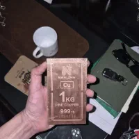 شمش مس کاتدی ۱ کیلویی عیار ۹۹۹