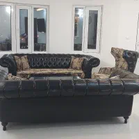 مبل چستر ۸ نفره چرمی|مبلمان خانگی و میز عسلی|قم, دانش|دیوار