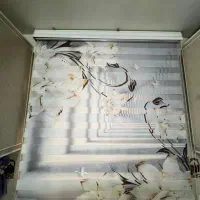 پرده زبرا شب روز