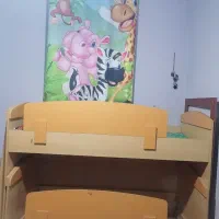 تخت خواب دو طبقه بهمراه کمد
