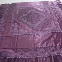 وتختی ساتن ابریشم گلدوزی و میله دوزی شده ترک