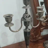 دو عدد شمعدانی نقره