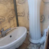 روشویی با شیراهرمی سالم و تمیز