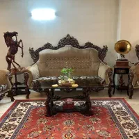 مبلمان ۷ نفره و میز ناهار خوری چوب راش ،فرش