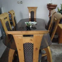 میز ناهار خوری 6 نفره چوب گردو