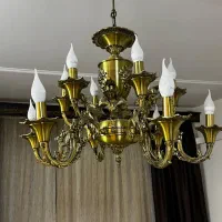 لوستر ۱۲ شاخه برنز برنجی