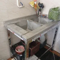 سینک صنعتی دو لگنه ۱۰۰ سانتیمتر