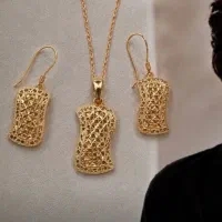 گوشواره و پلاک اناهید اجرت دو درصد زرگری عظیم زاده