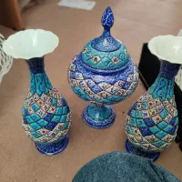 مینا کاری گلدان قندان