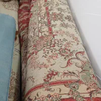 ۲ قالی۱۲ متری فرش مشهد، درحد نو ، لاکی زمینه روشن