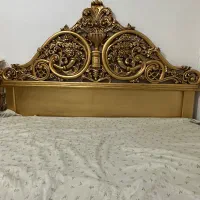 تخت دو نفره منبت چوب تمام راش
