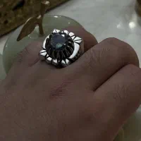 انگشتر پنبه گوموش توپاز فاخر