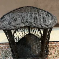 میز حصیری چوبی قلبی