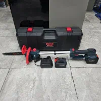 اره برقی زنجیری شارژی سر شاخه زن دسته تلسکوپی باس