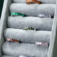 انگشتر ها نقره زنانه سنتاتیک و سولیتر رنگی جدید