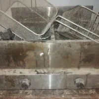 سرخ کن صنعتی دو شعله تمام استیل قدیمی