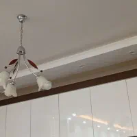 لوستر سه شاخه استیل