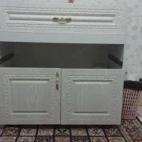 میز کشو دار مخصوص گاز شیشه ای