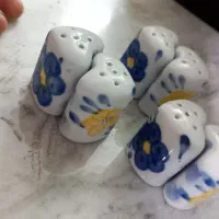 نمکدان گل پنبه ای قدیمی  مدل قلبی