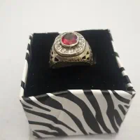 انگشتر فاخر نقره یاقوت