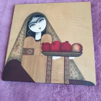 تابلو معرق تزیینی چوبی برجسته ابعاد ۳۰×۳۰هنرایرانی