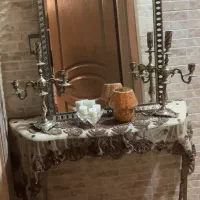 آینه و شمعدان و کنسول برنز