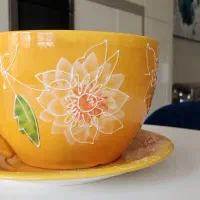فنجان نلبعکی بزرگ دکوری همراه با کارتون
