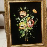 تابلو نقاشی با قاب چوب کار شده