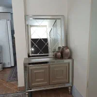 آینه کنسول بژ نقره ای