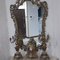 آیینه شمعدان برنز