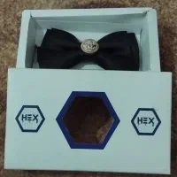 پاپیون مشکی مردانه HEXنو و استفاده‌نشده جعبه‌دار