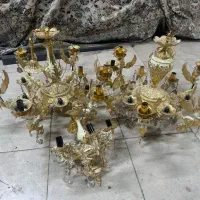 ۳ عدد لوستر برنجی فورتیک طلایی