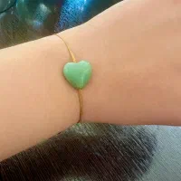 دستبند سنگ اونتورین مدل قلب