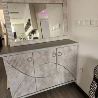 آینه کنسول رنگ طوسی