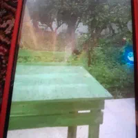 نیمکت چوبی دونفره همراه با میز