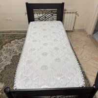 تخت چوبی فلزی به همراه تشک رویال طبی