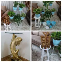گل طبیعی انواع پتوس پایه گل فلزی وچوبی گلدان گل نو