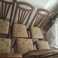 6 عدد صندلی چوبی در حد نو واقعی