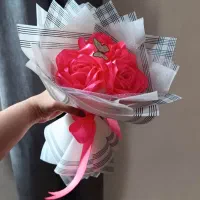 هدیه خاص گل همیشگی با رُبان ساخته شده