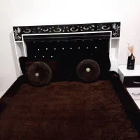 تخت دونفره بدون تشک** فقط تخت **