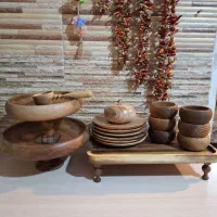 ظروف آشپزخانه چوبی گردو