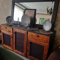 آینه و‌ کنسول تمام چوب گردو