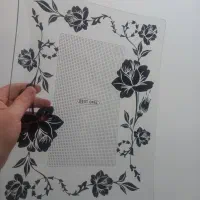 سینی بلور طرح دار ۲ عدد