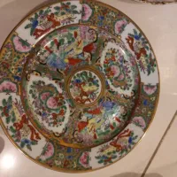 یک جفت گلدان مرغی ۲۸۰۰ نقاشی شده