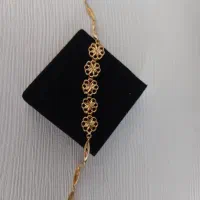 دستبند طلا طرح گل
