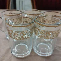 استکان کریستال دور طلایی  خارجی